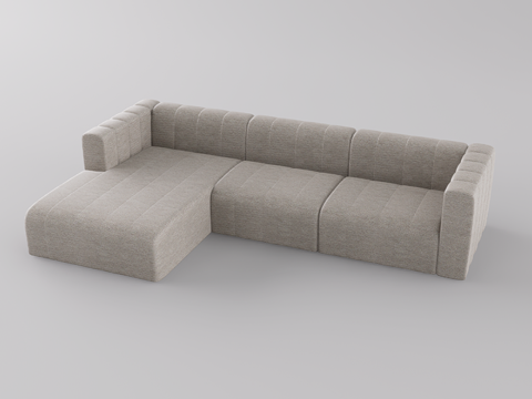 转角沙发su模型