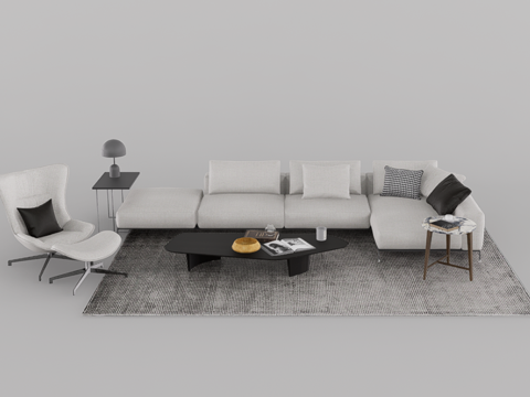 沙发组合su模型