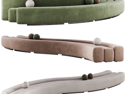  Lacividina现代沙发  组合沙发 布艺沙发 多人沙发3d模型 