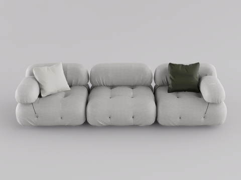 休闲双人沙发su模型