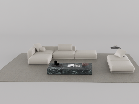 沙发组合su模型