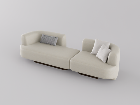 休闲双人沙发su模型