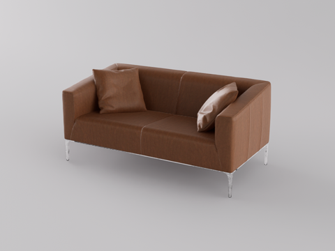 双人休闲沙发su模型