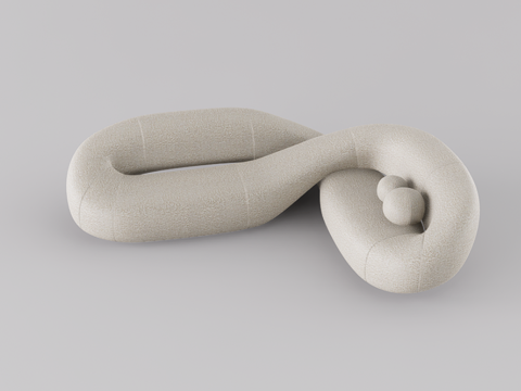 休闲异形沙发su模型