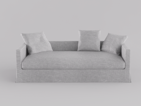 休闲双人沙发su模型