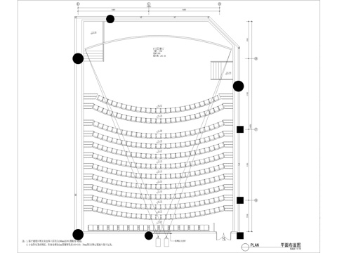 电影院巨幕影厅施工图cad施工图