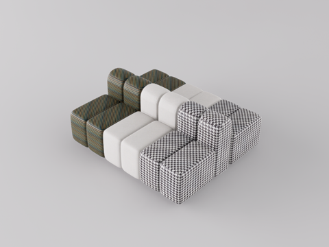 模块沙发su模型