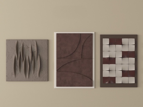 现代立体墙饰挂件su模型