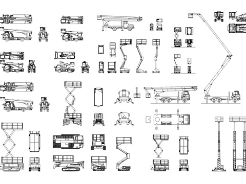 起重机吊机图库cad施工图