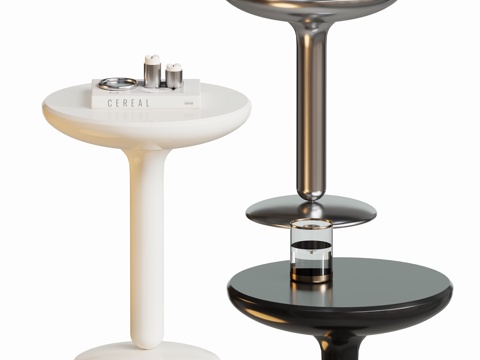 现代圆形角几边几su模型