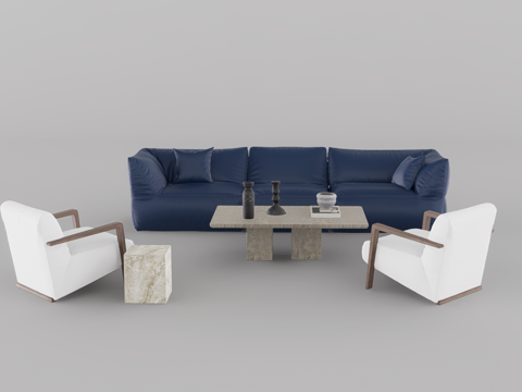 沙发组合su模型