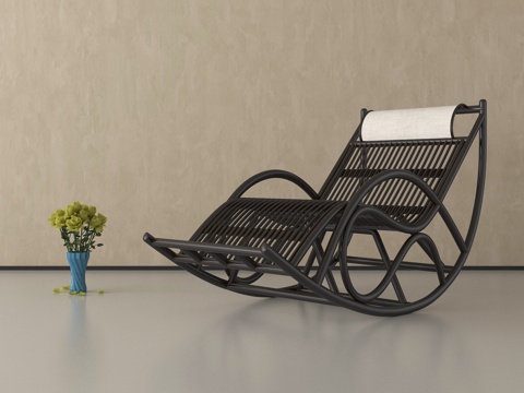 现代摇椅 躺椅su模型