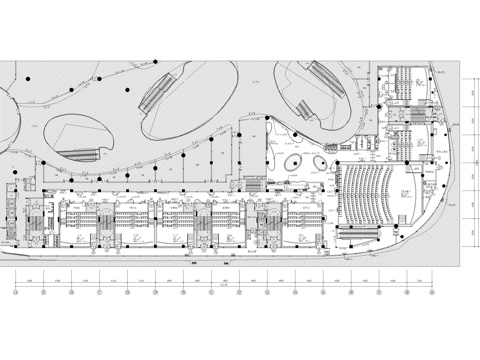 电影院平面施工图cad施工图