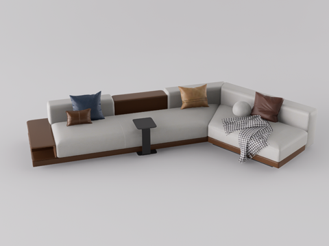 转角沙发su模型