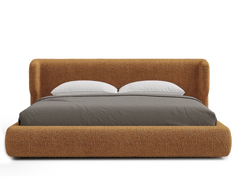  现代简约双人床 双人床 简约床 卧室床 抱枕3d模型 