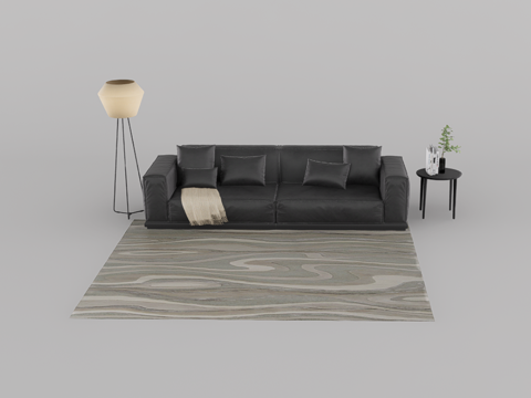 沙发组合su模型