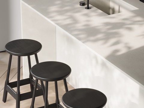  现代岛台餐厅 水吧台3d模型 