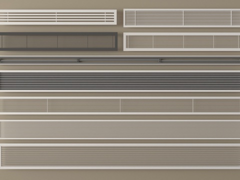 现代空调出风口 中央空调出风口su模型