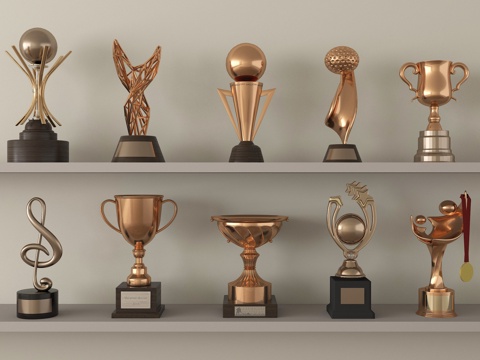  现代奖杯3d模型 