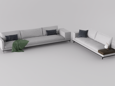 转角沙发su模型