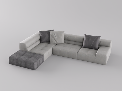 转角沙发su模型