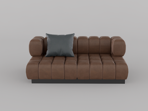 休闲双人沙发su模型