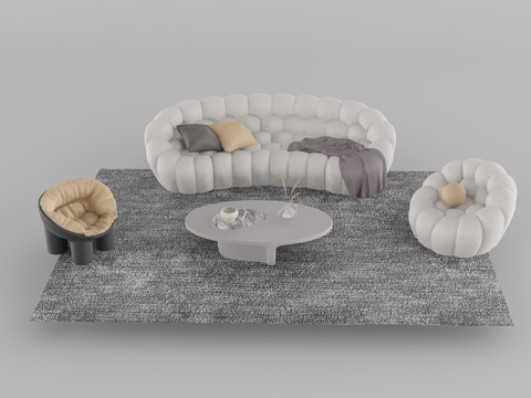 沙发组合su模型