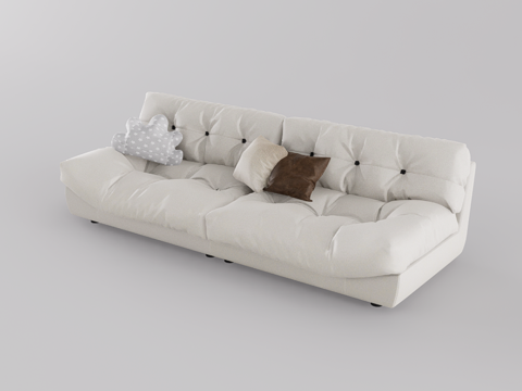 休闲双人沙发su模型