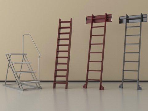 现代工具 梯子 爬梯su模型
