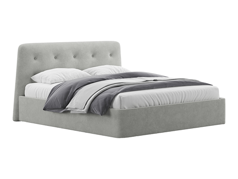  现代简约双人床 双人床 简约床 卧室床  抱枕 床垫3d模型 