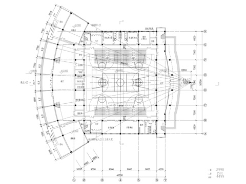 中学篮球场运动场施工图cad施工图