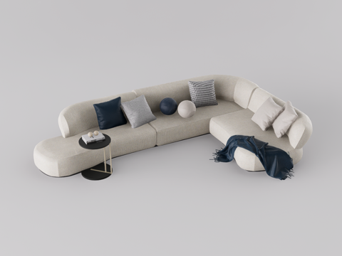 转角沙发su模型