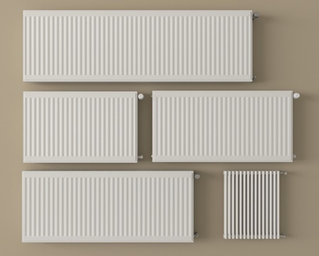 现代取暖器 暖气片 散热片su模型