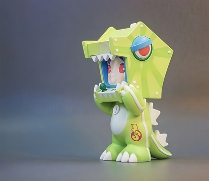 网红店铺装饰 人偶装饰品 儿童区艺术装置 潮玩装饰品 恐龙人su模型