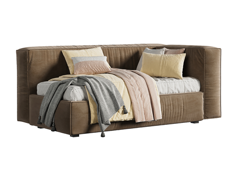  单人床 儿童床 沙发床3d模型 