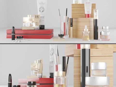  化妆品摆件3d模型 