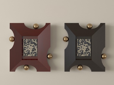 法式复古墙饰 挂件su模型