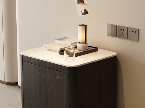 现代床头柜 意式床头柜 意式极简床头柜 现代极简床头柜 意式su模型