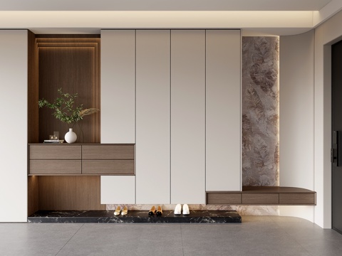 现代入户玄关鞋柜  玄关装饰柜su模型