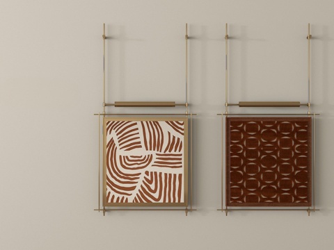 现代装饰画  墙饰挂件su模型