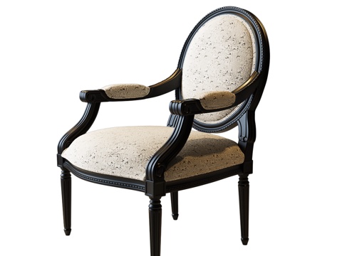 美式餐椅 美式单椅su模型