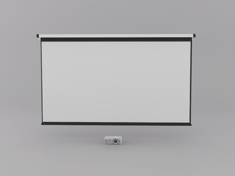 投影幕布su模型