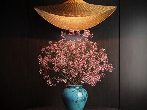 现代花艺 花瓶 插花su模型