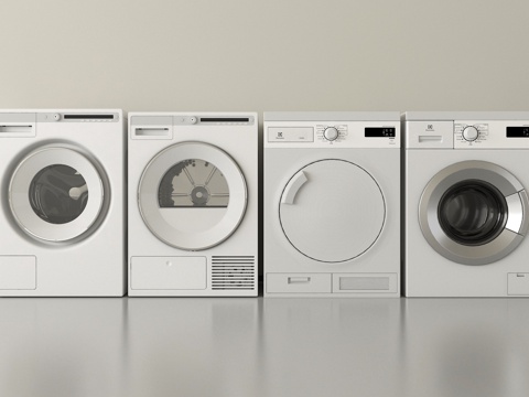  现代洗衣机3d模型 