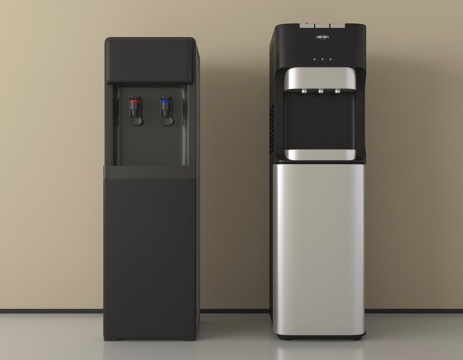 现代饮水机 立式饮水机 直饮机su模型