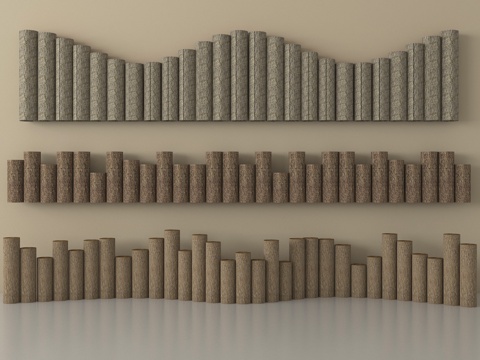中式围栏栅栏 实木护栏 防护栏庭院围栏 木栅栏su模型