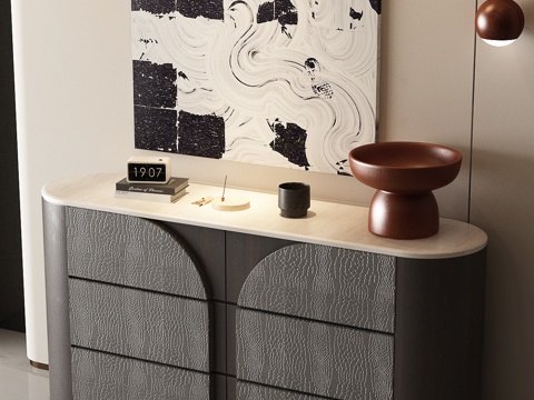 意式玄关柜 意式斗柜  意式边柜 现代意式玄关柜 意式轻奢su模型