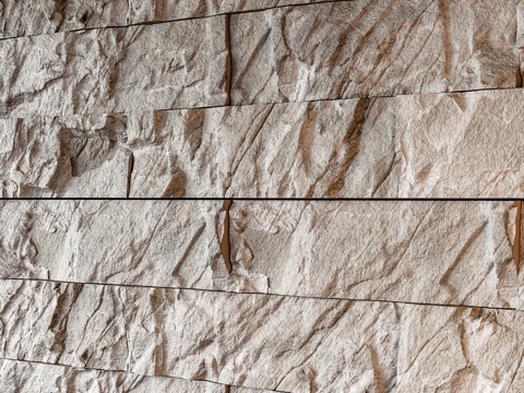 毛石造型墙 石材墙面 毛石墙面su模型