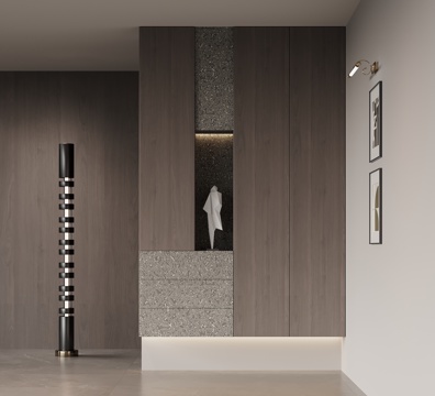 意式玄关 入户玄关 装饰柜su模型