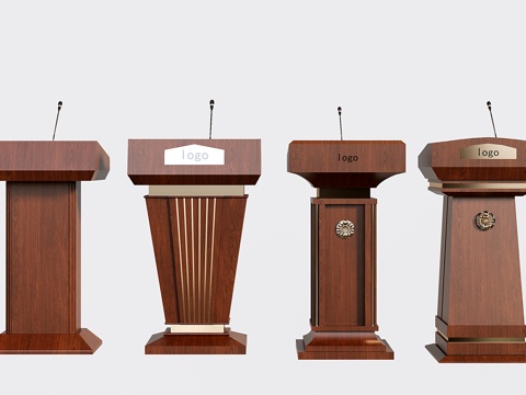 现代讲台桌 司仪台 主持台 演讲桌 发言台su模型